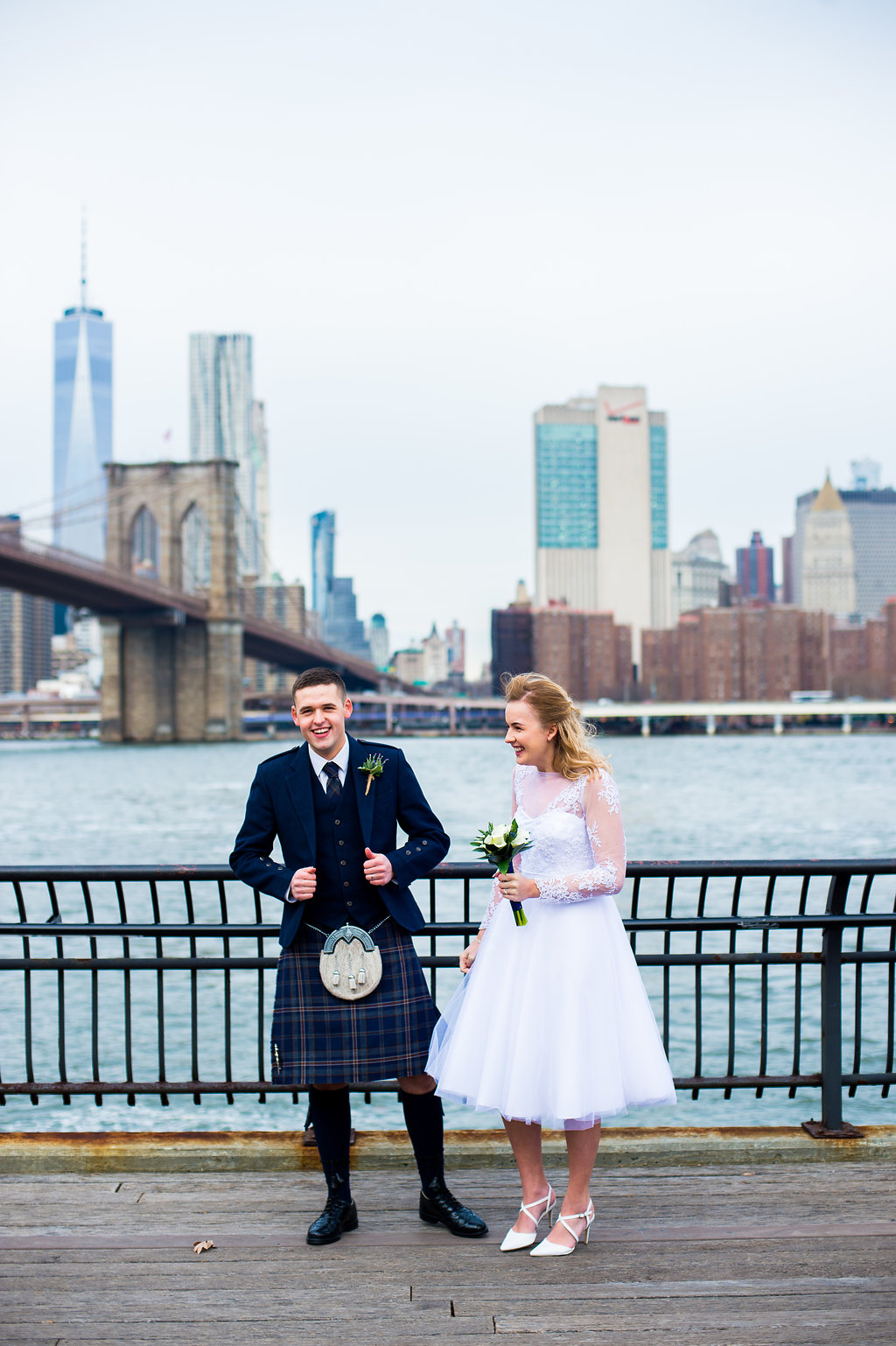 This Scottish pair travelled to New York for their destination wedding.